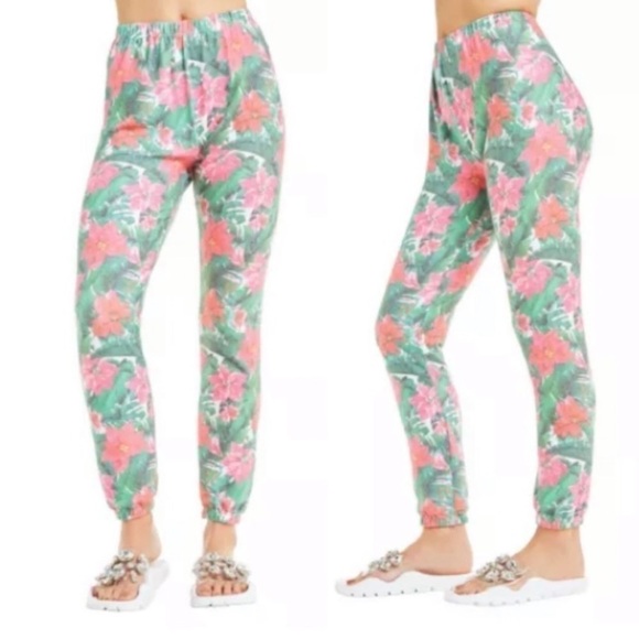 Wildfox Jagger Pants Floral Poinsettia - Picture 9 of 10